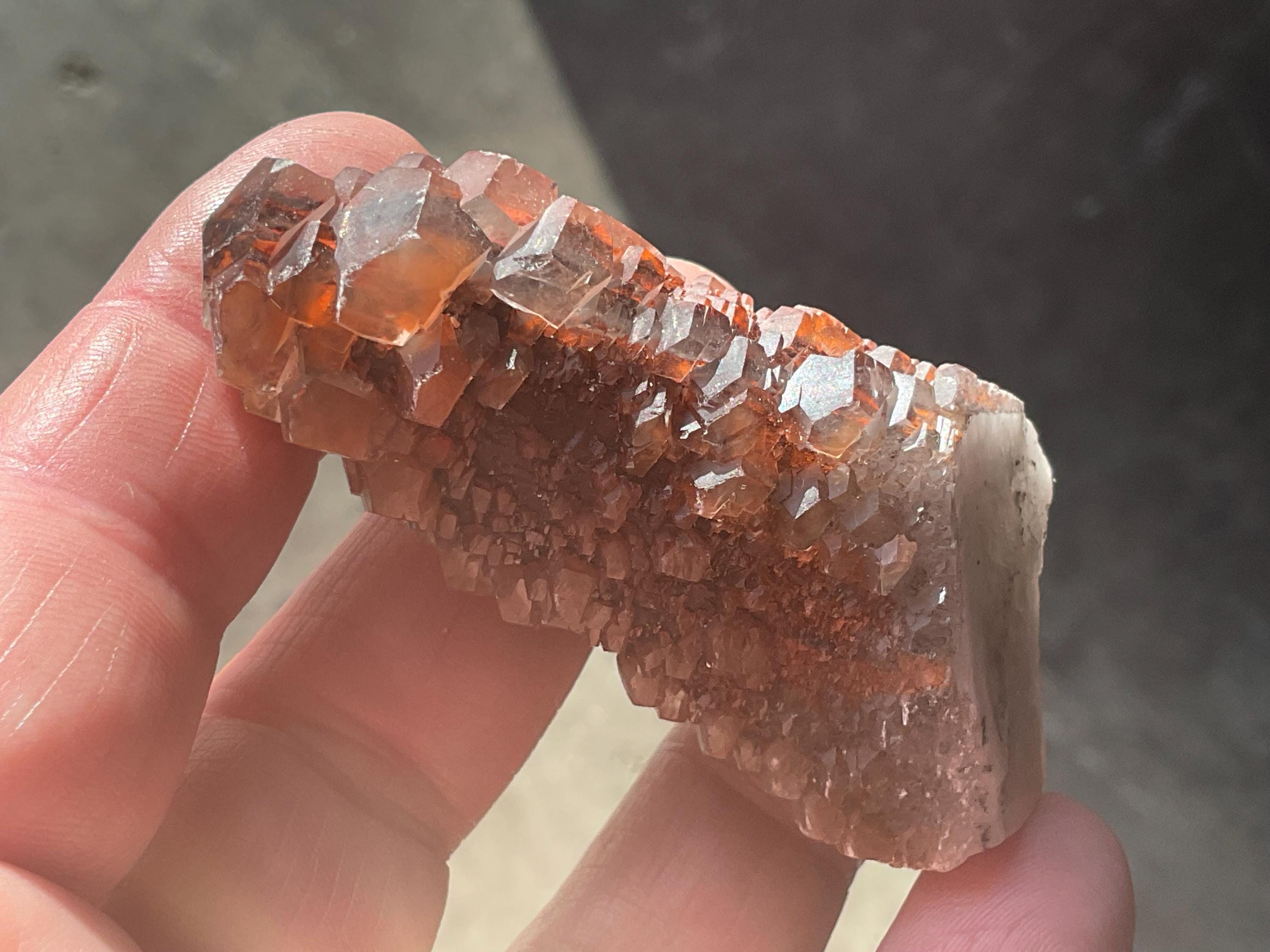 64g “Red Pagoda” Calcite Specimen 7B from Hubei, China