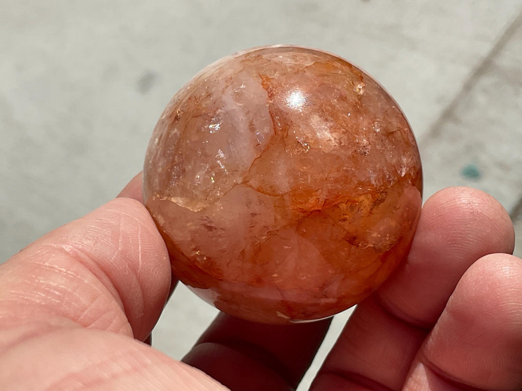 144g Fire Quartz (Hematite Quartz) Sphere 1B