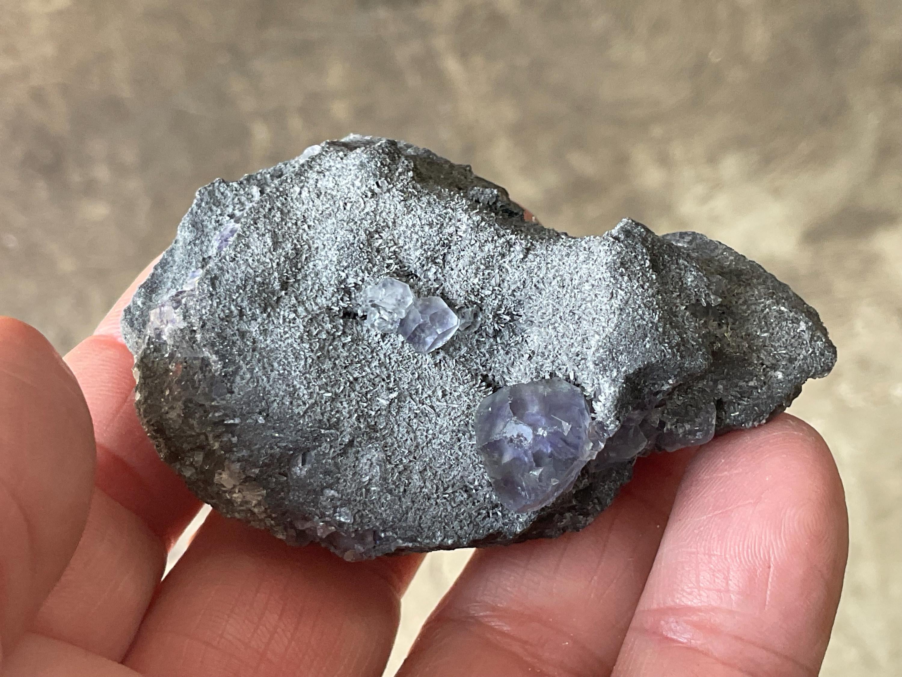 76g Blue/Purple Fluorite in Quartz Specimen 2A from Fujian, China