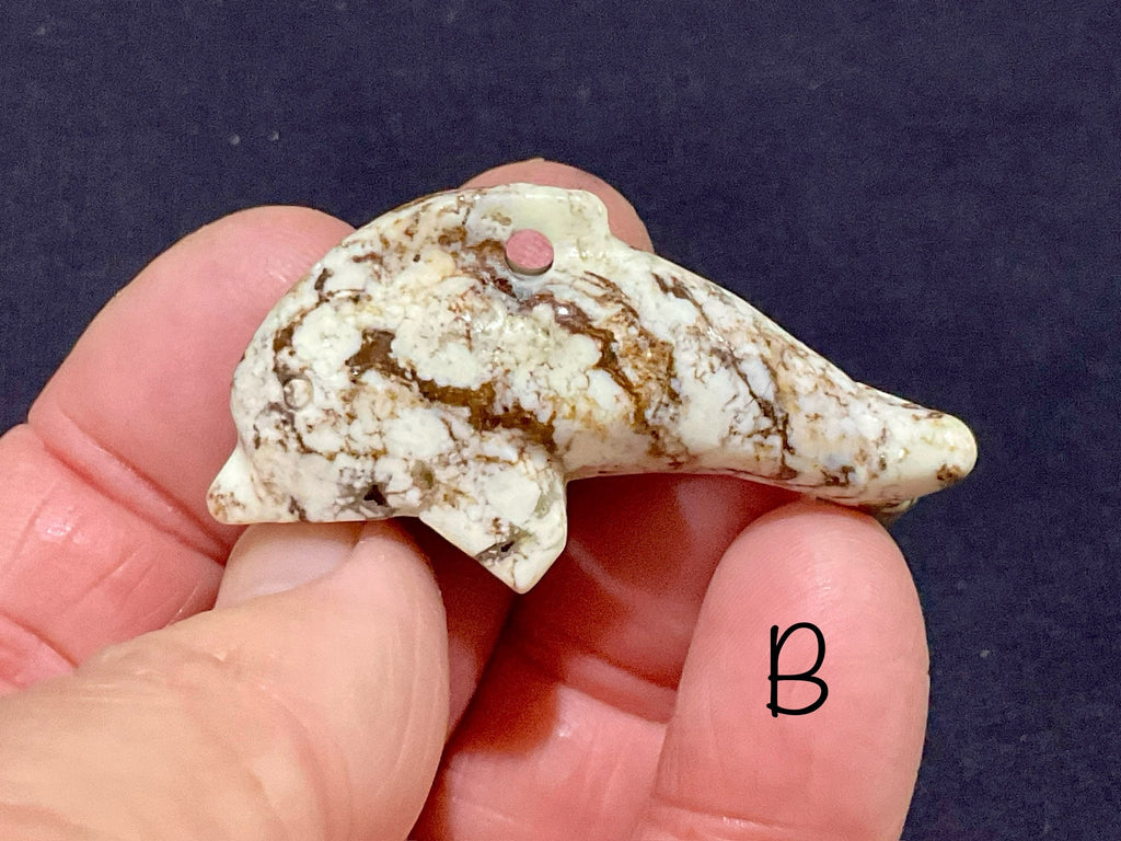 Lemon Chrysoprase Carved Dolphin Pendant Group 3