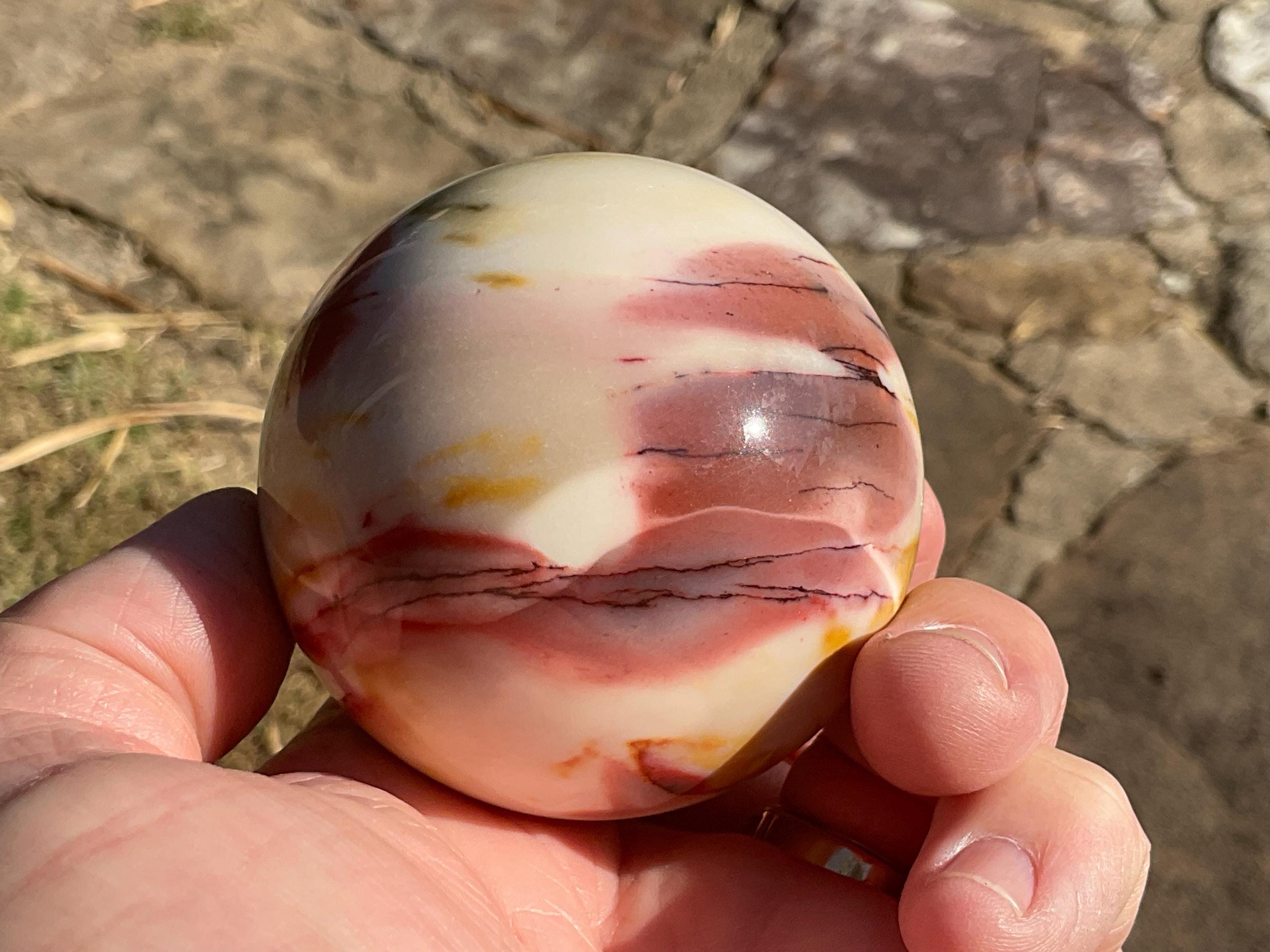 333g (5.7cm diameter) Mookaite Sphere 7C