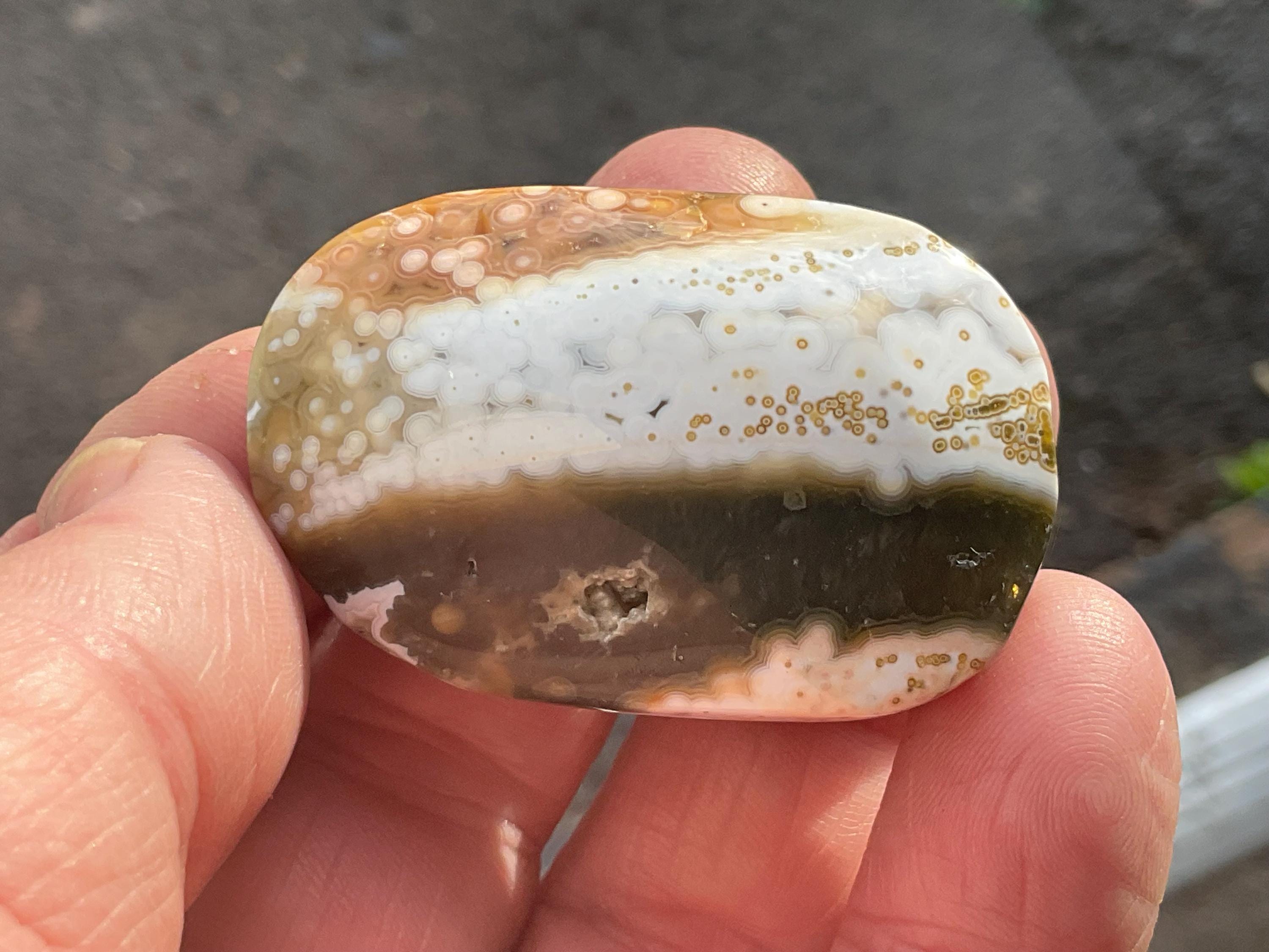 38g 8th Vein Ocean Jasper Palmstone 3A