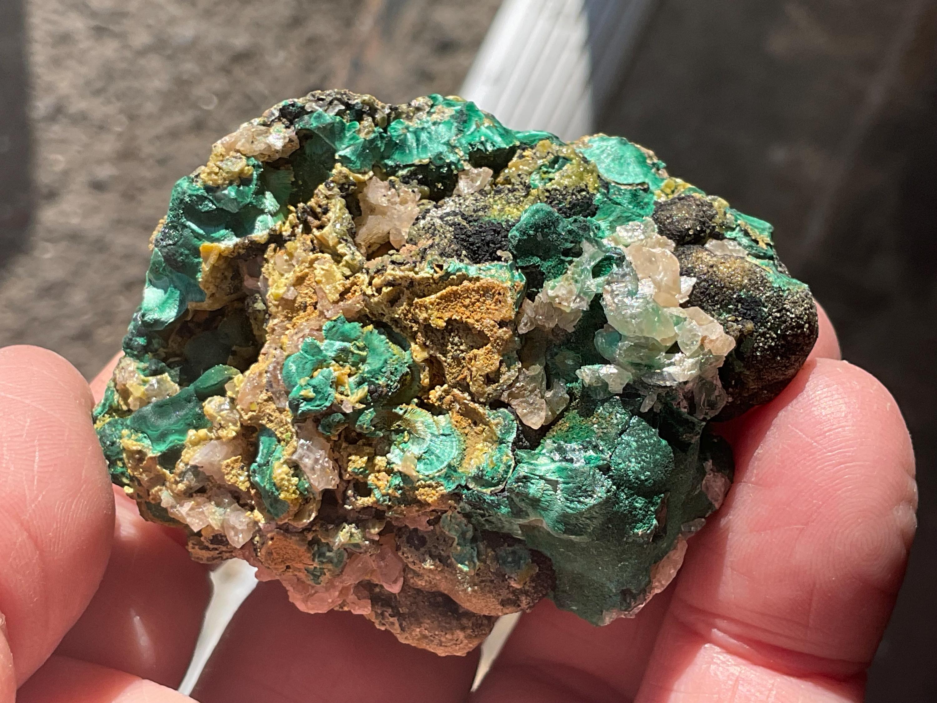 126g Australian Malachite, Cerussite and Pyromorphite Specimen 4A
