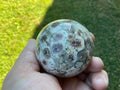 250g Green Cherry Blossom Jasper Sphere 3B