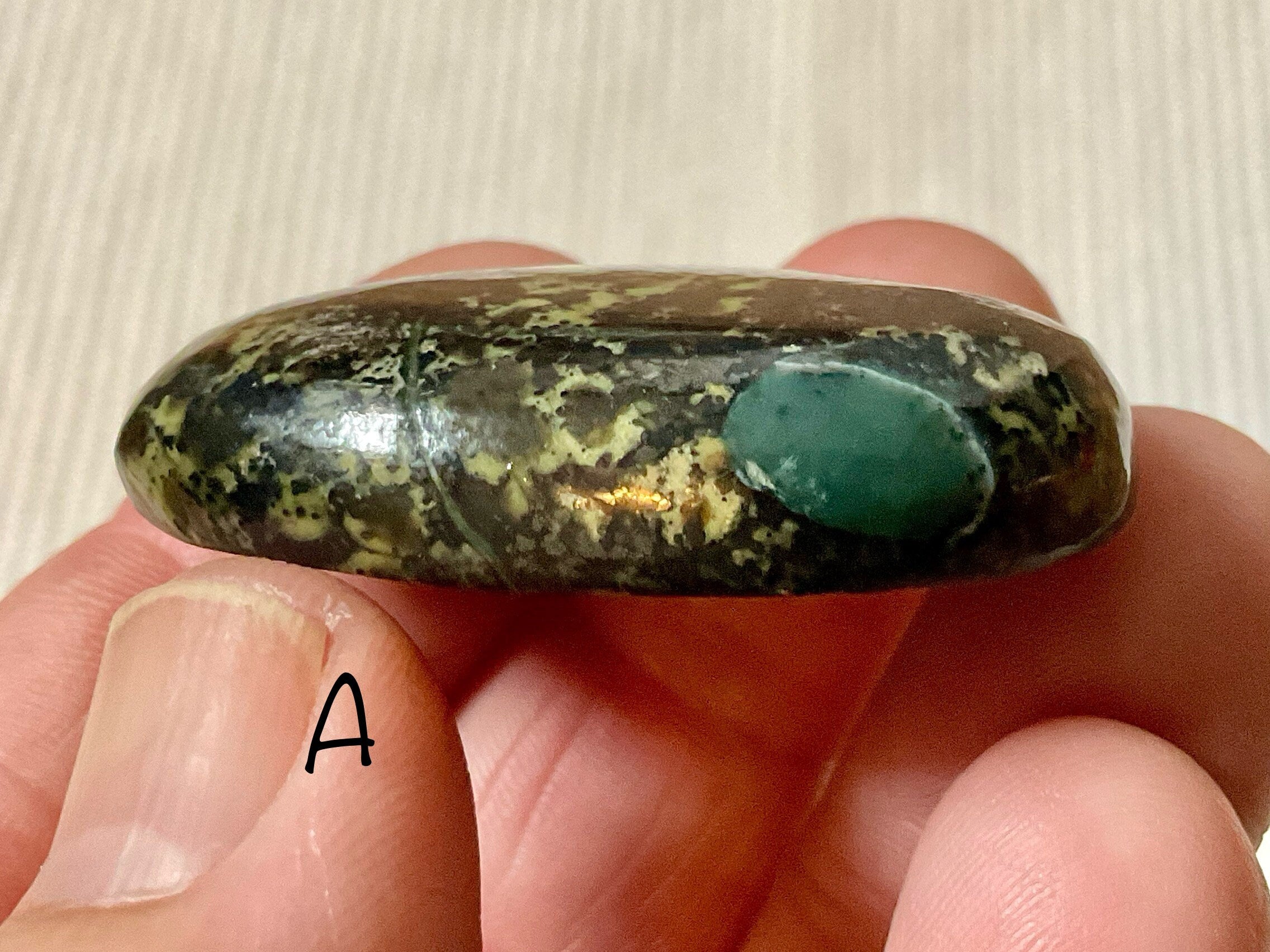 Pakistan Snakeskin Jasper (Asterite) Thumb Stone Group 2