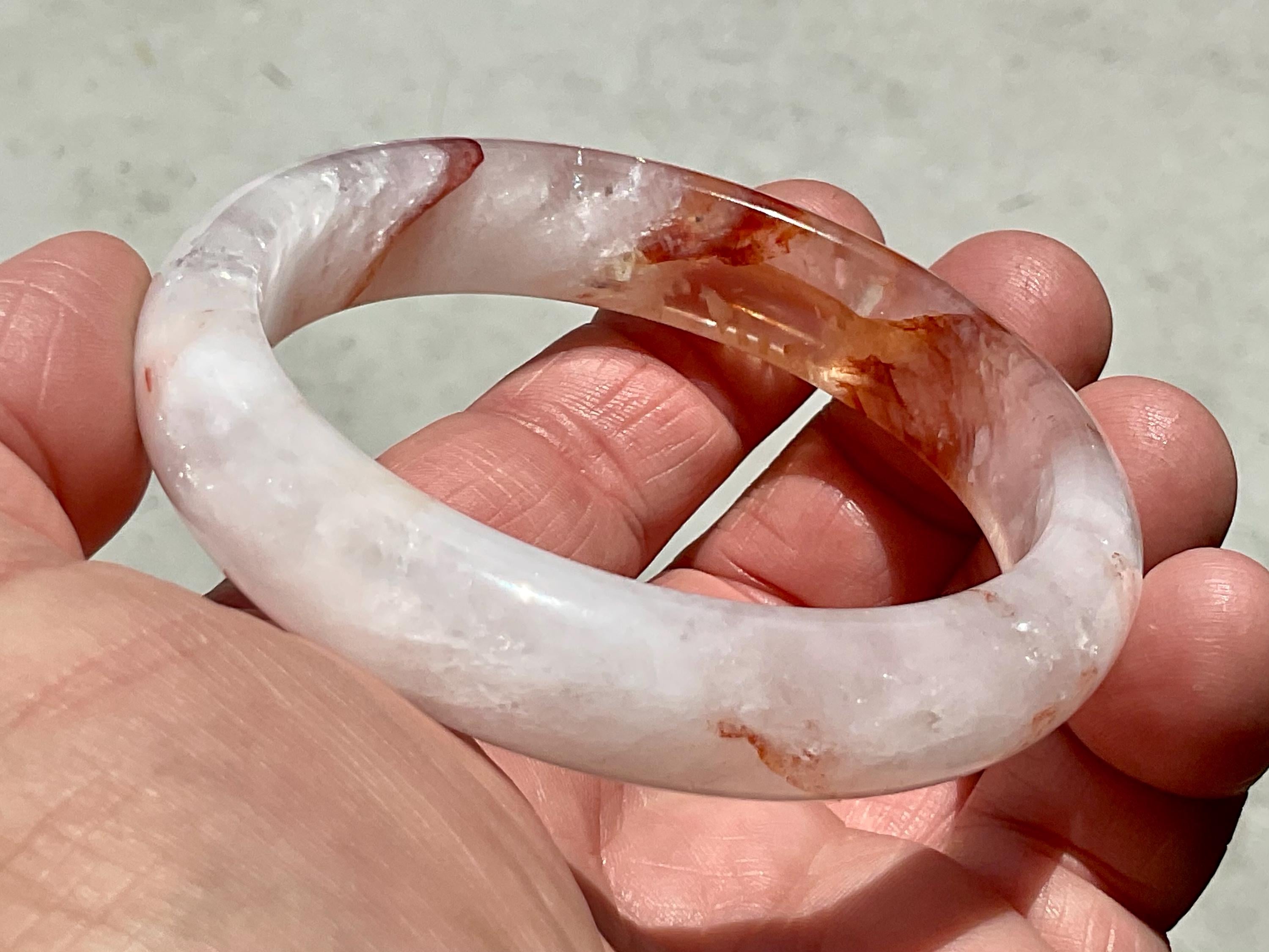 60mm Fire Quartz Solid Bangle 3B