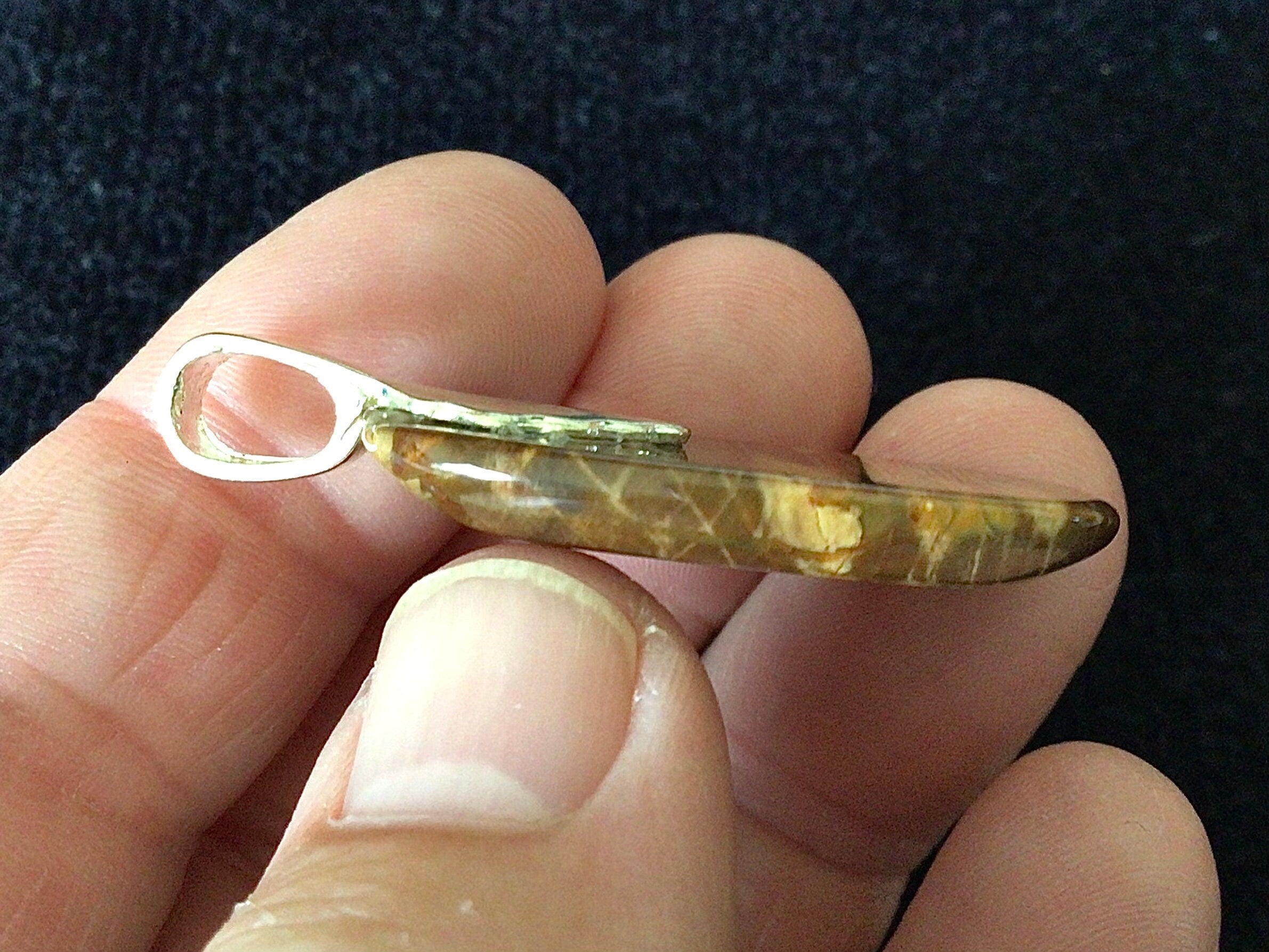 8g Petrified Wood Tumble Pendant 2A