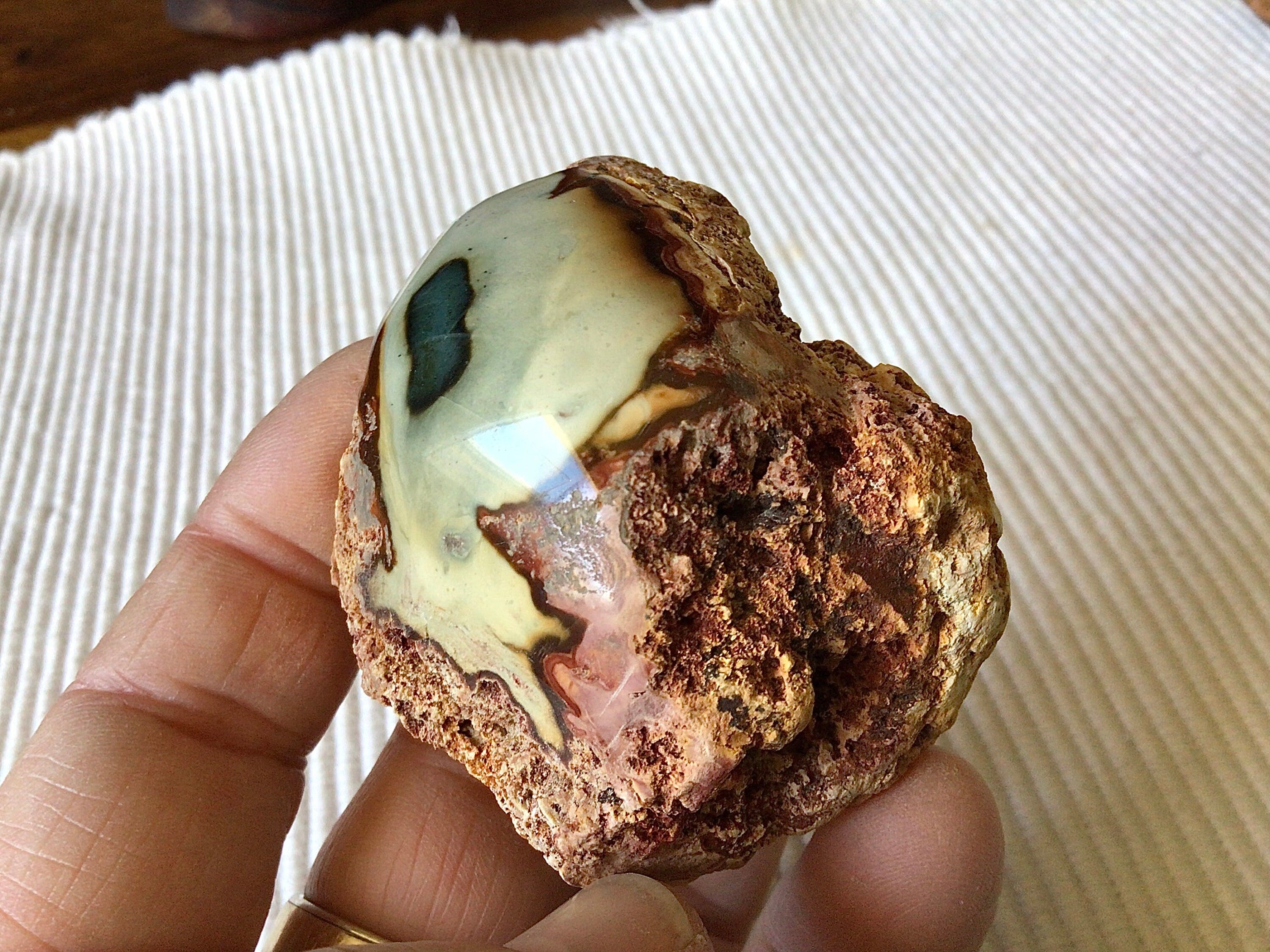 96g Polychrome Jasper One Side Polished 14B