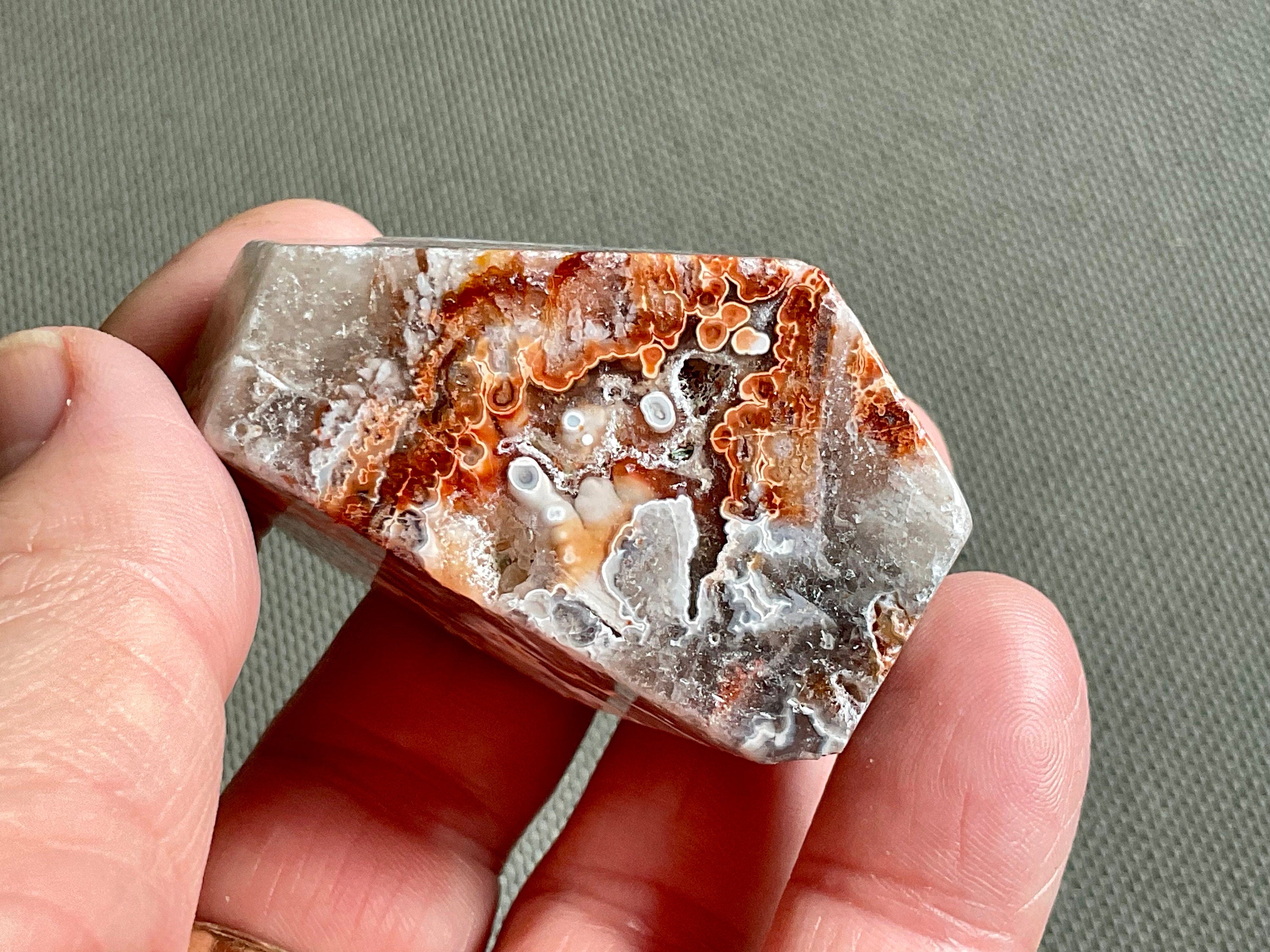 81g Mexican Crazy Lace Agate Freeform 5A