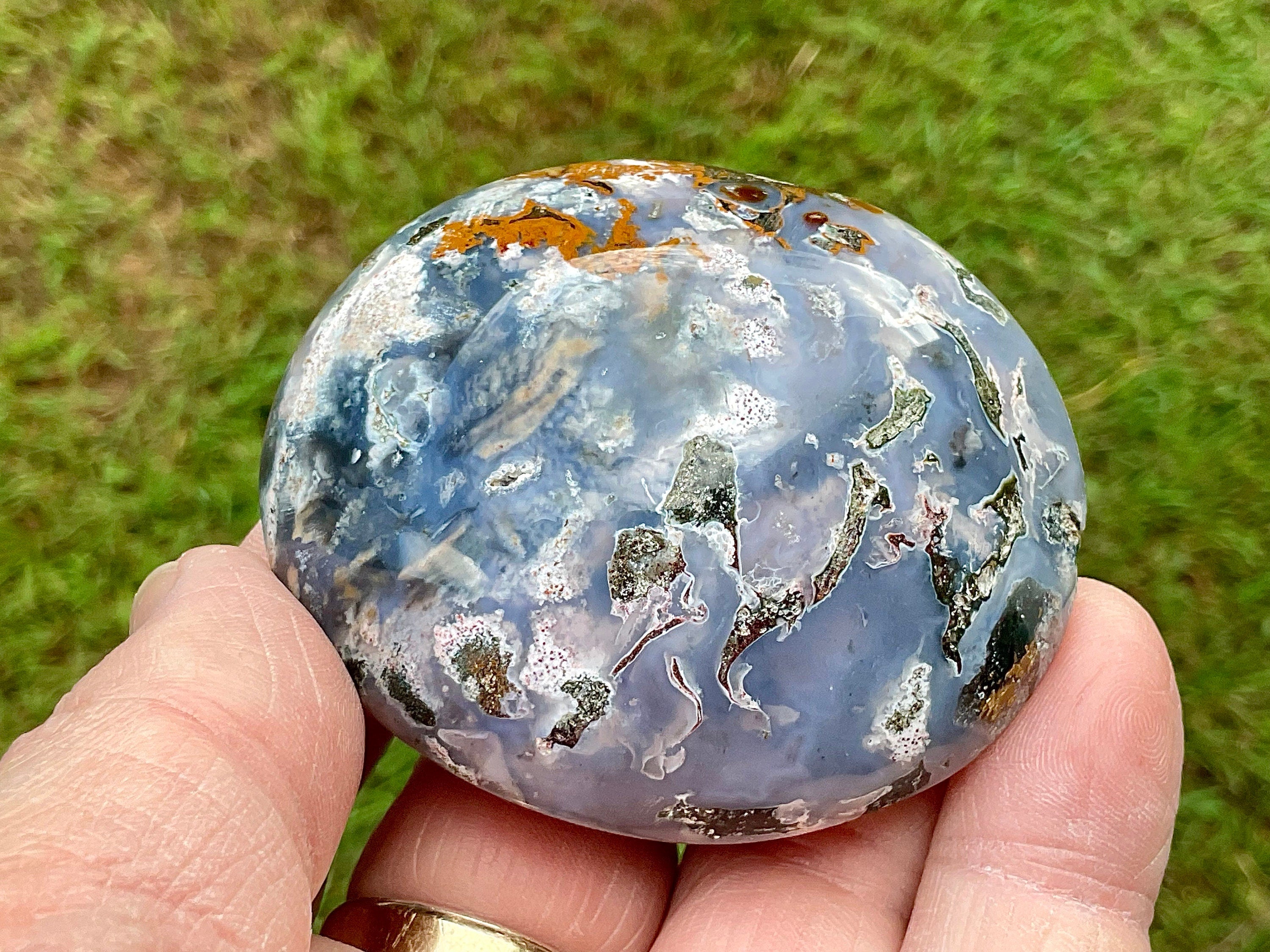 132g Ocean Jasper/Ocean Opal Palmstone 1C