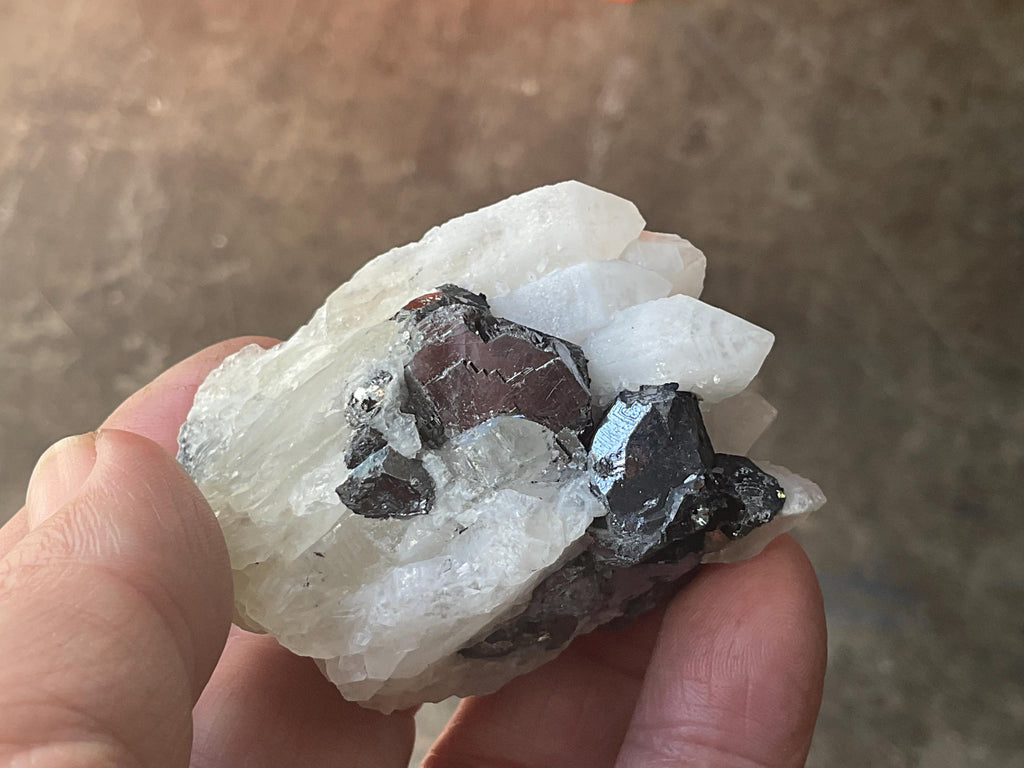 126g Galena in Quartz Cluster Specimen B from Guangxi, China