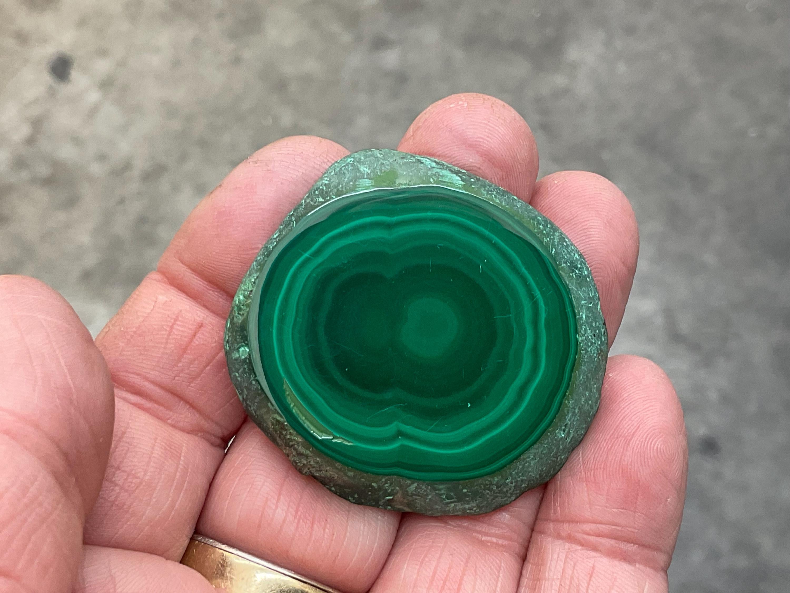 22g Malachite Stalactite Polished Slice A