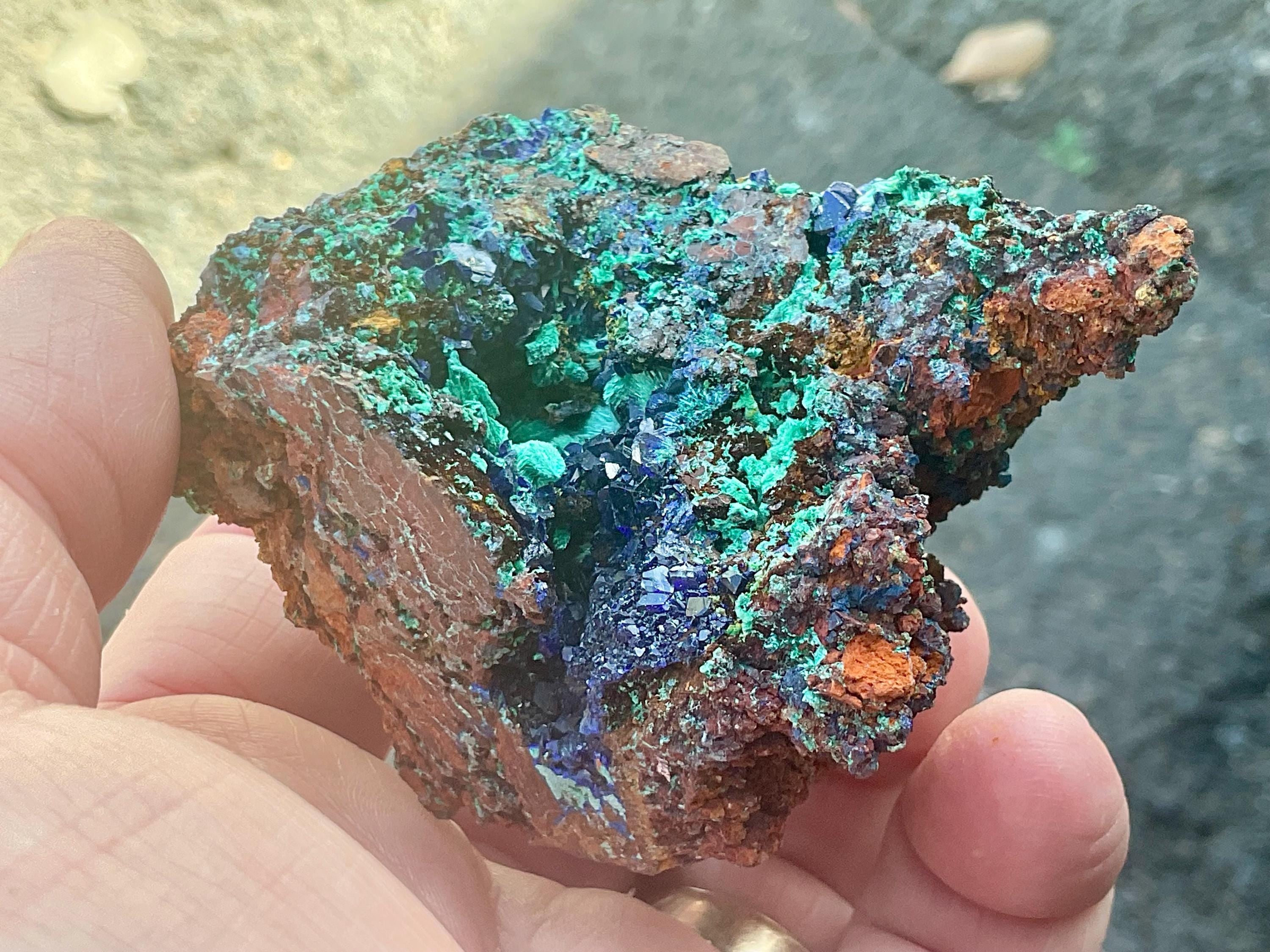158g Azurite with Malachite Specimen 4A from Anhui, China