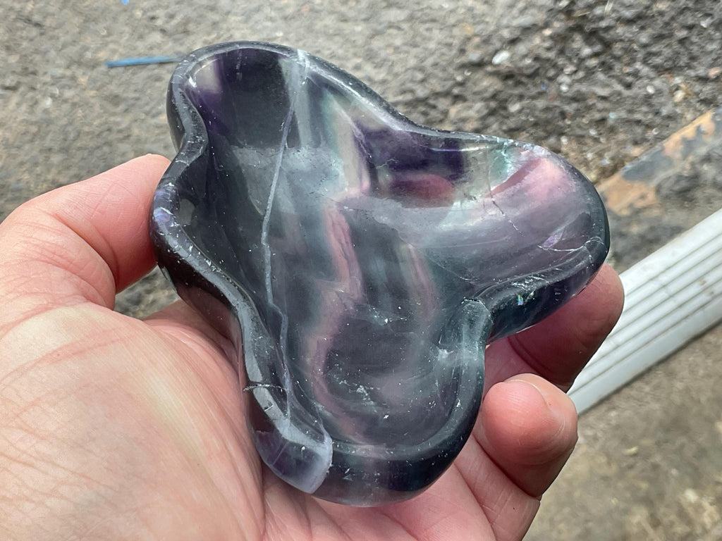304g Rainbow Fluorite Freeform Bowl 2B