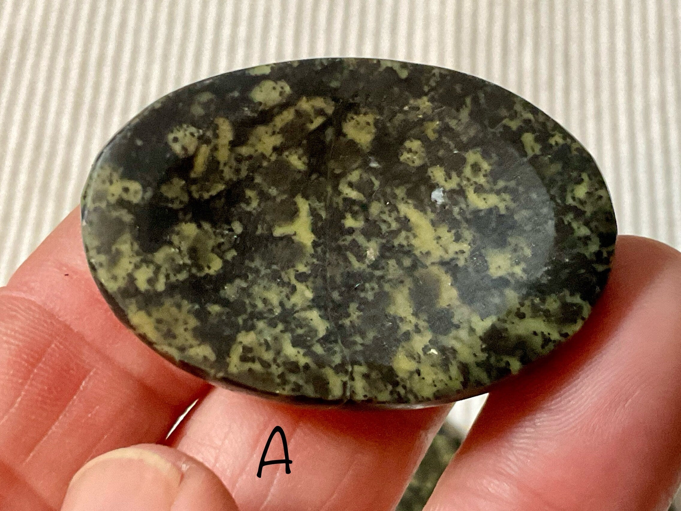 Pakistan Snakeskin Jasper (Asterite) Thumb Stone Group 2