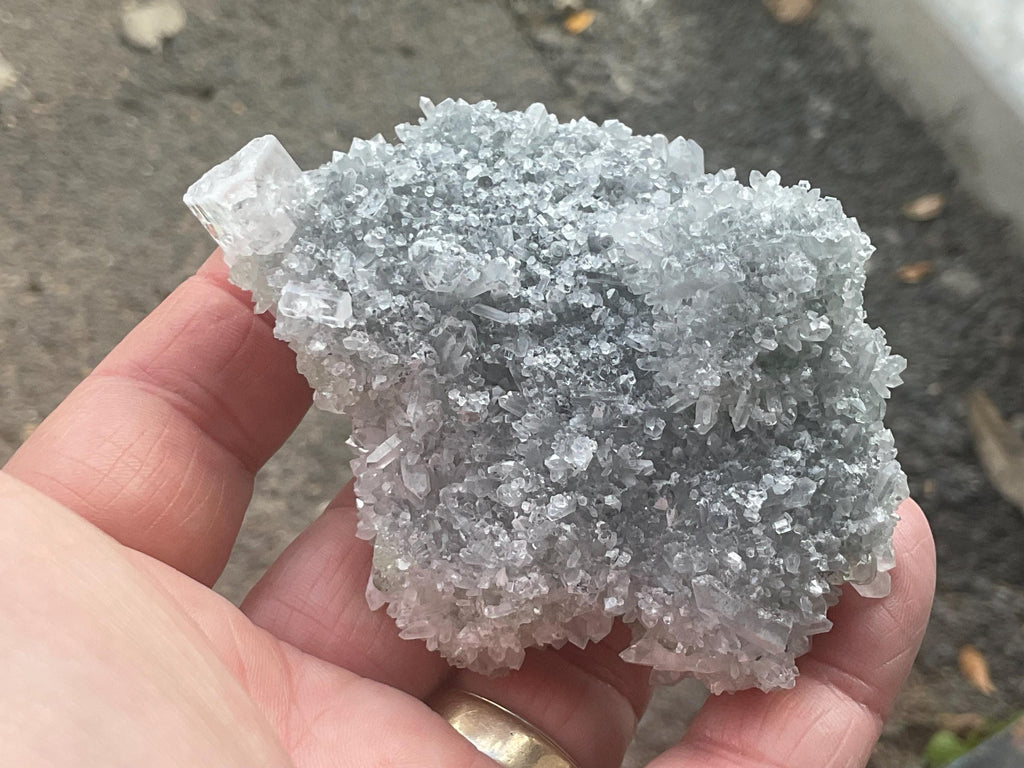148g Clear Columnar Calcite with Quartz and Fluorite from Fujian, China