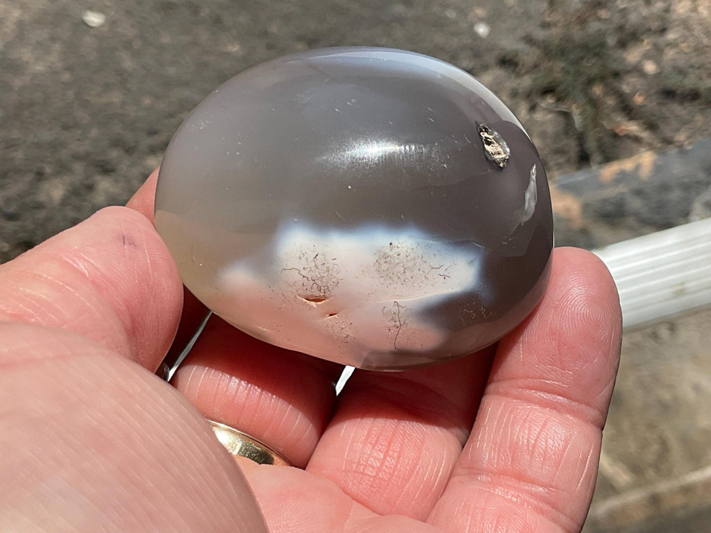 102g Orca Agate Palmstone 9B
