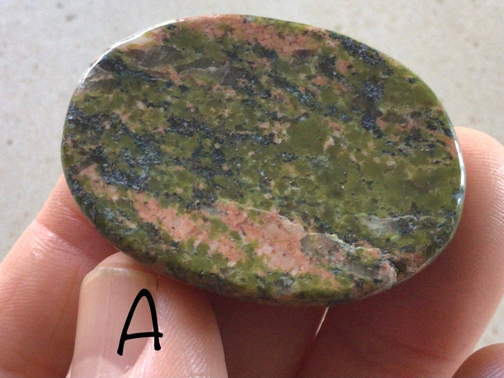 Unakite Thumb Stone/Worry Stone Group 10