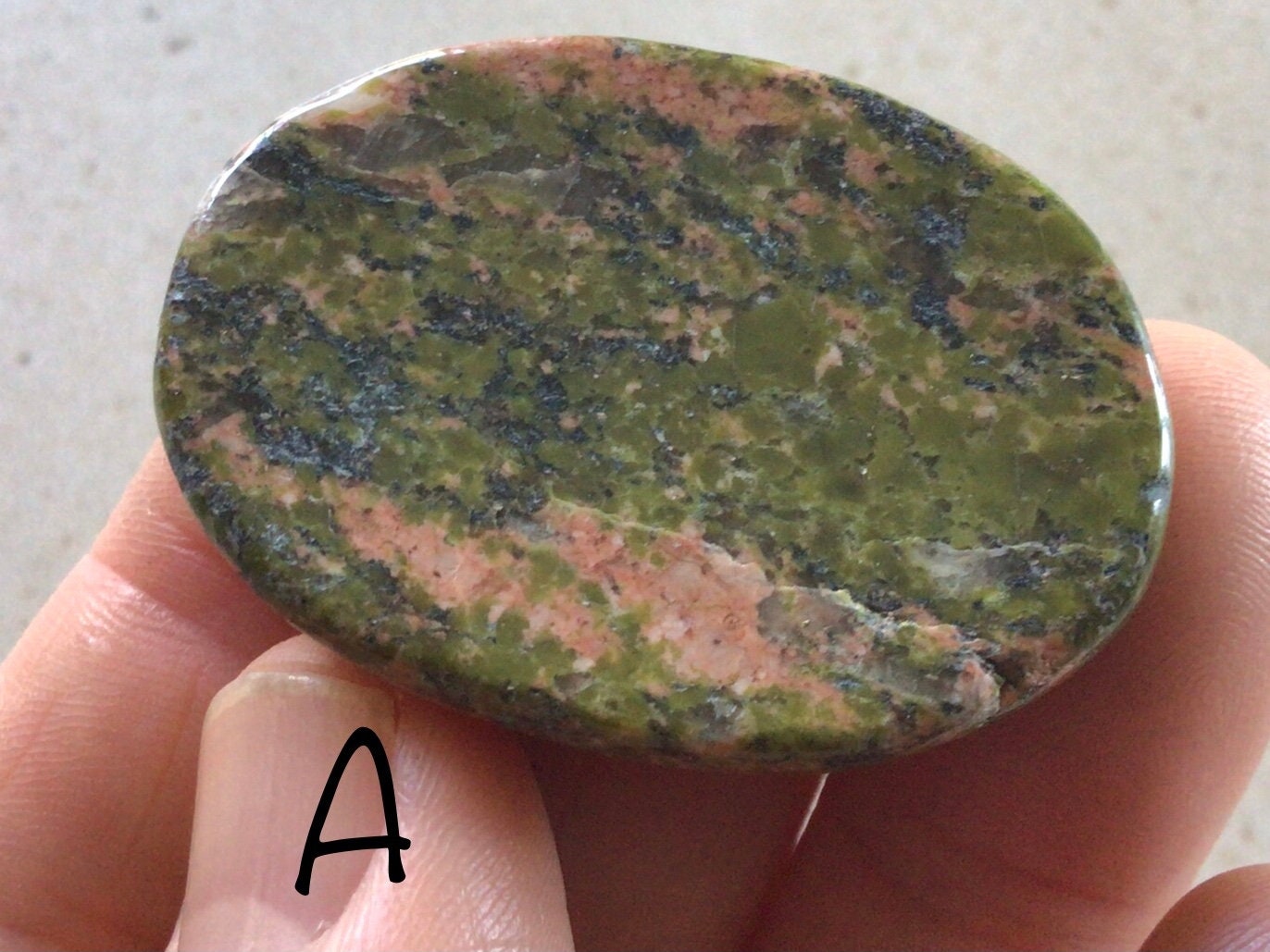Unakite Thumb Stone/Worry Stone Group 10