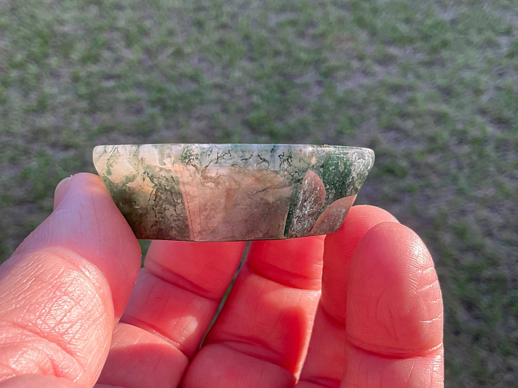 58g Moss Agate Trinket Bowl 4B
