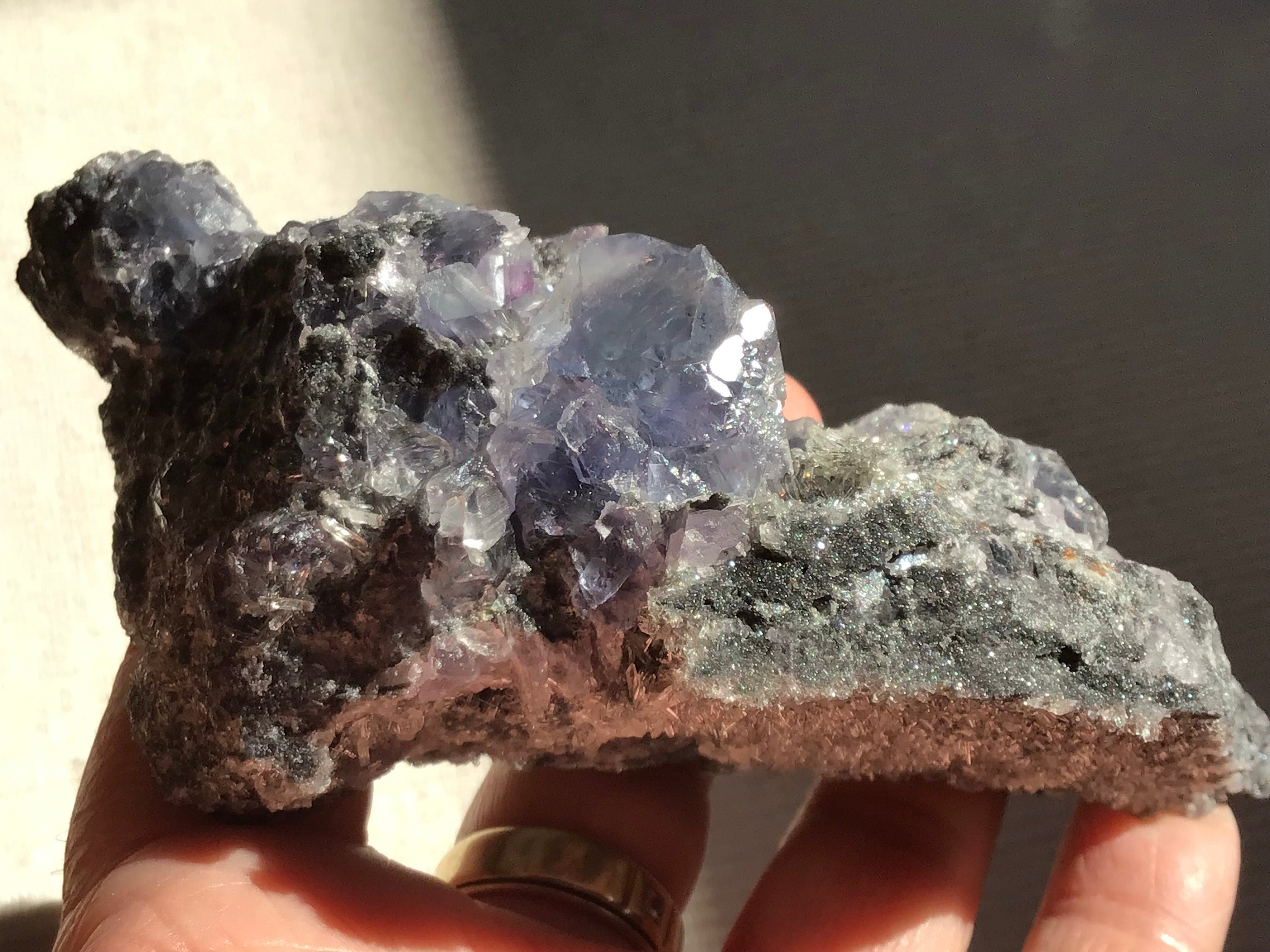 264g Fujian Fluorite on Needle Quartz Specimen 7