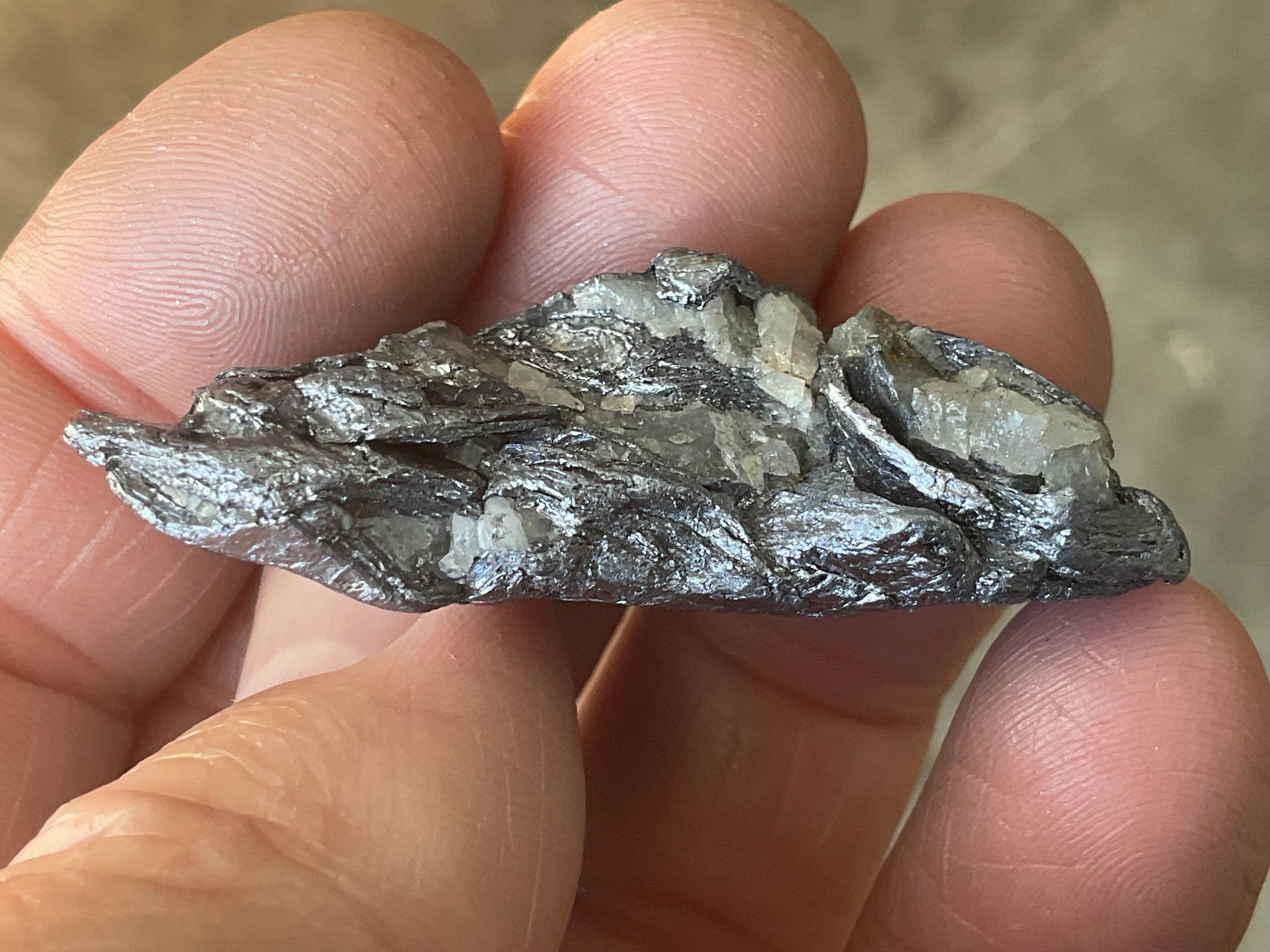 22g Australian Molybdenite on Quartz Specimen 4A