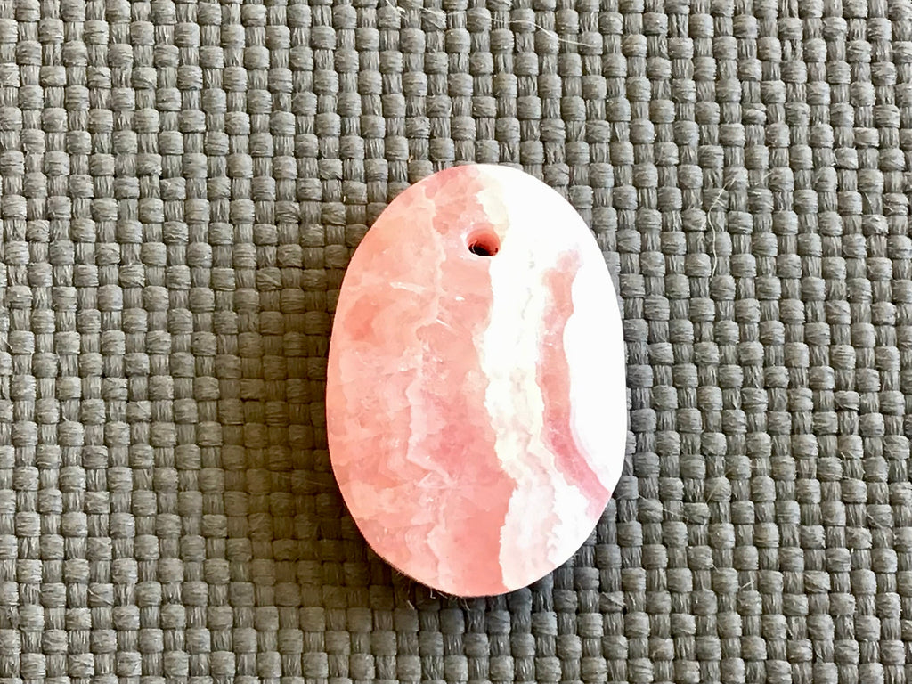 3g Rhodochrosite Drilled Pendant 1A