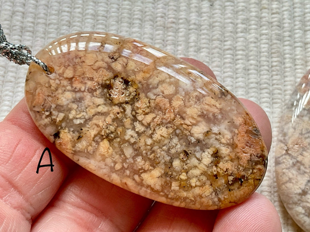 Heavily Included Pale Garden Quartz Pendant Group 1