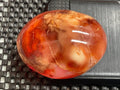154g Carnelian Orca Agate Palmstone 6A