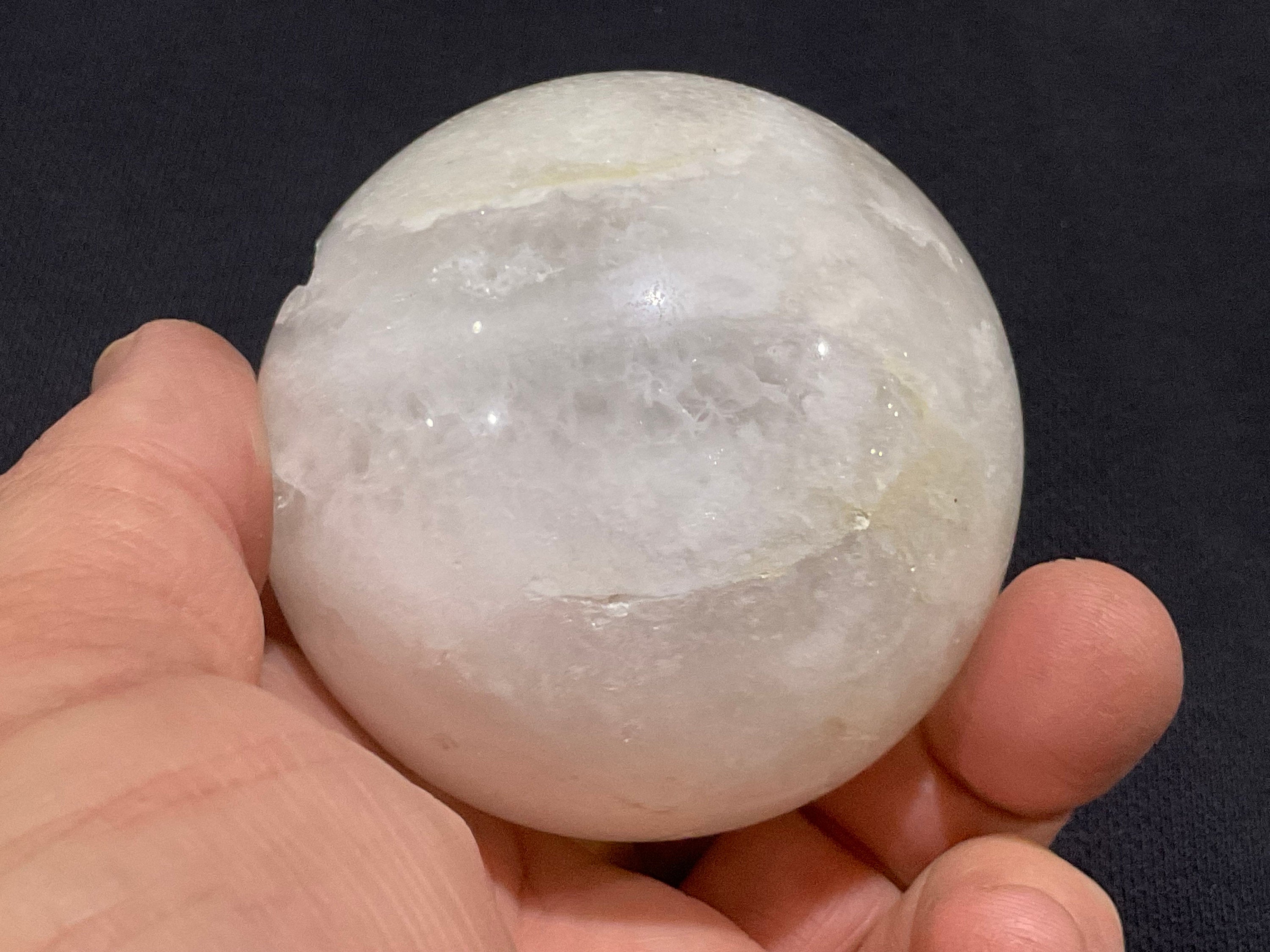 304g Clear Quartz Polished Hollow Sphere C