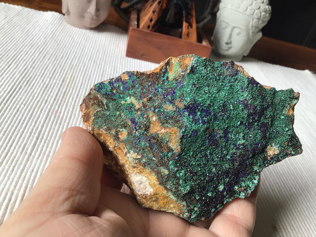 475g Azurite with Malachite Rough Piece E