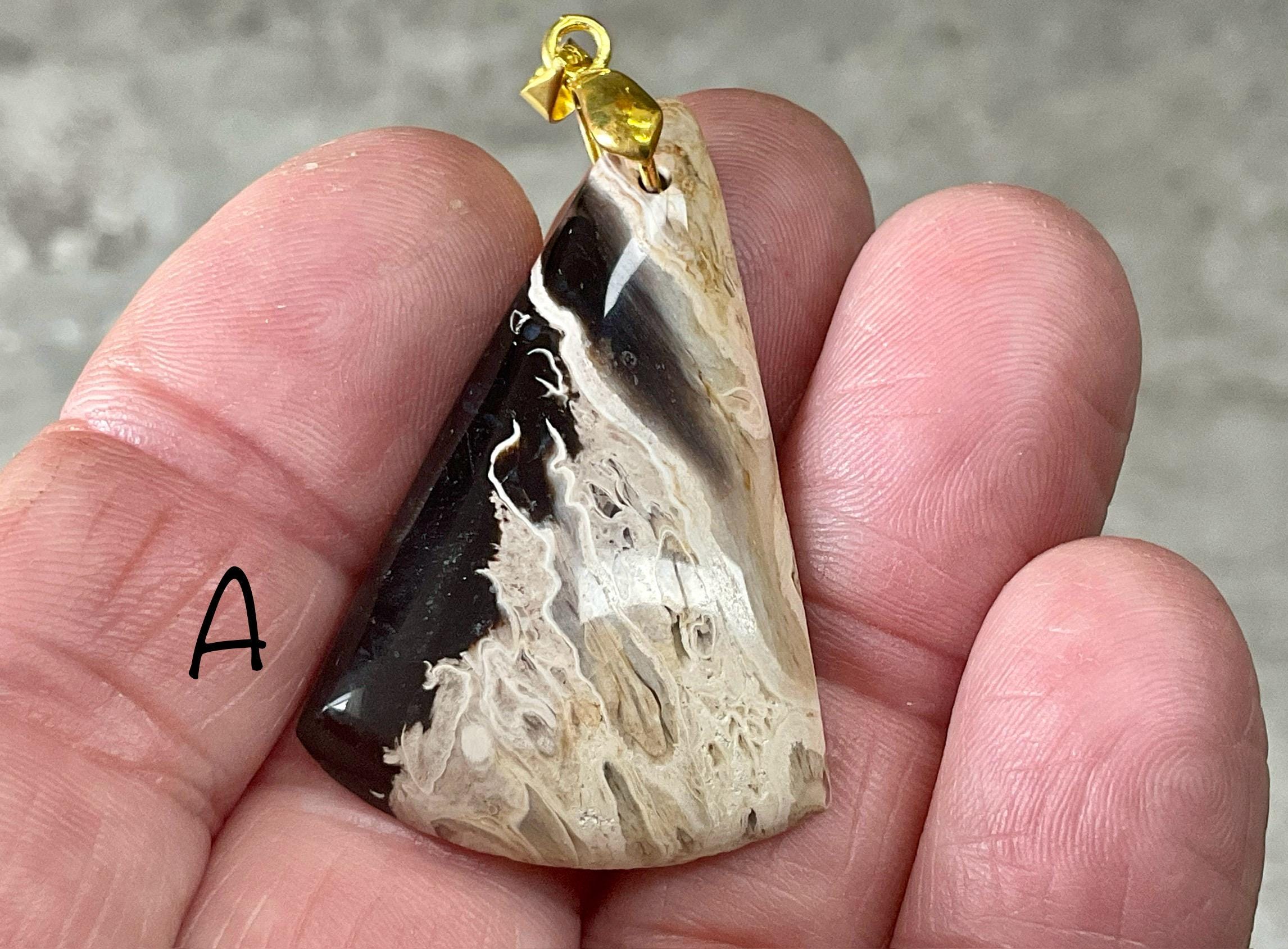 Indonesian Palm Root Cabochon Pendant Group 1