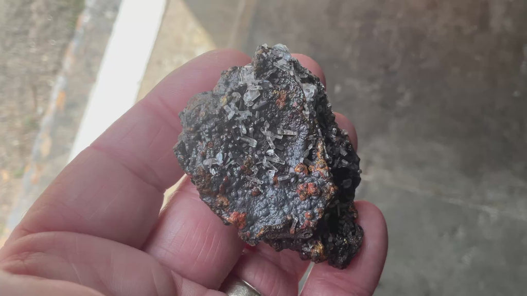 40g Iridescent Goethite/Limonite with Selenite Crystals Specimen 5A