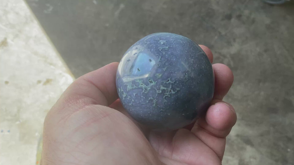 109g Grape Agate Sphere 3A