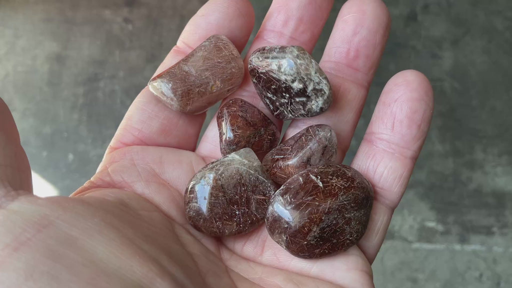 62g Red Rutile Quartz Tumbled Group