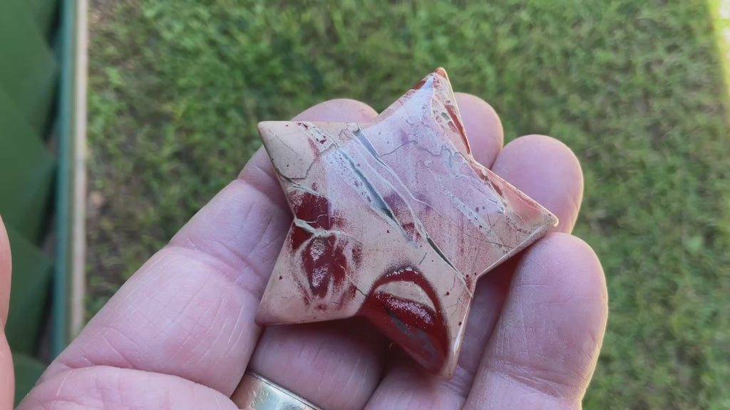 47g Brecciated Red Jasper with Chalcedony Star 4C