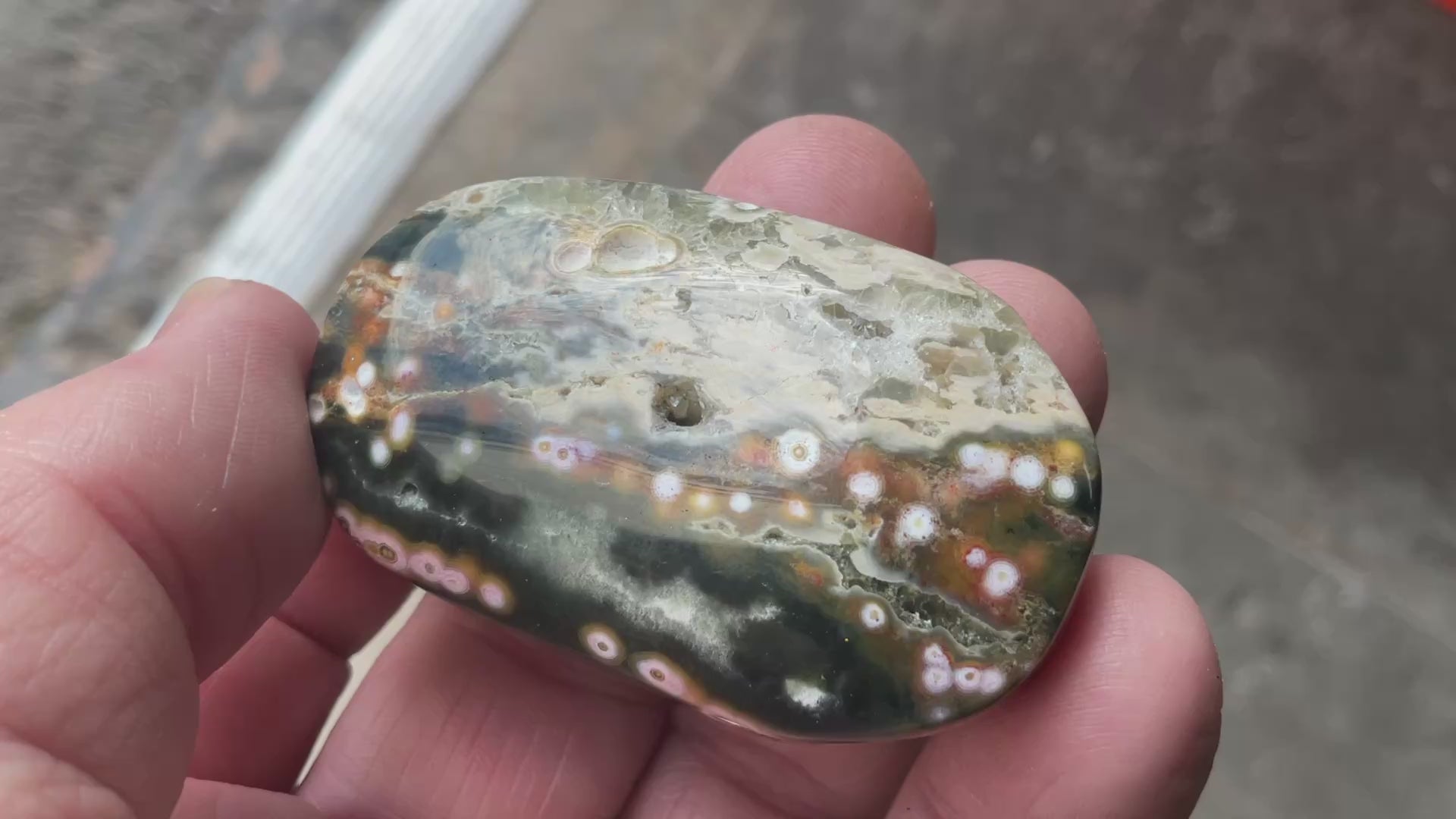 44g 8th Vein Ocean Jasper Palmstone 3C