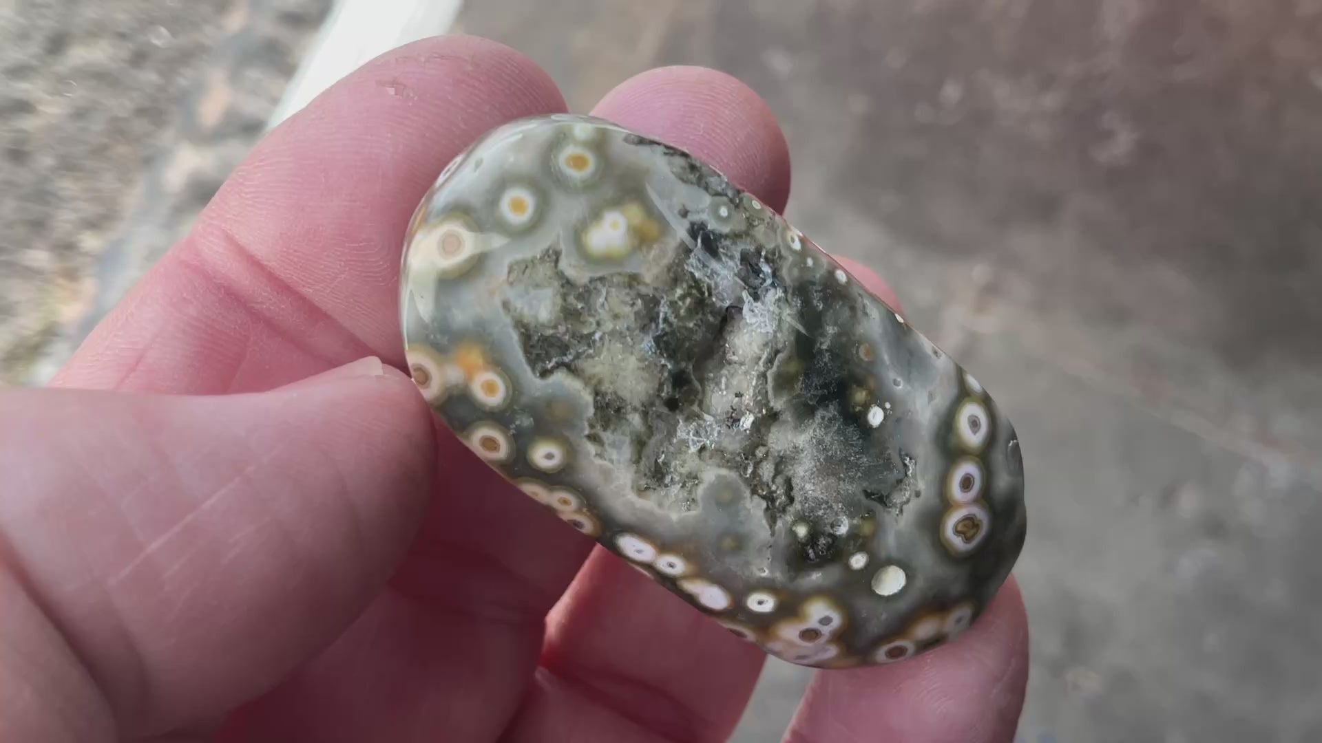 32g 8th Vein Ocean Jasper Palmstone 1C