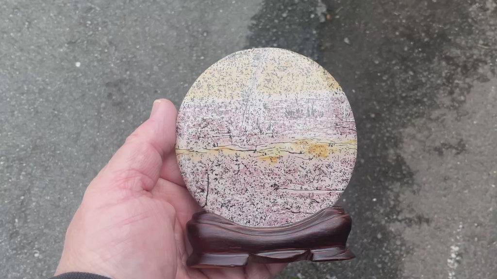 136g “Chinese Picture Jasper” display piece A