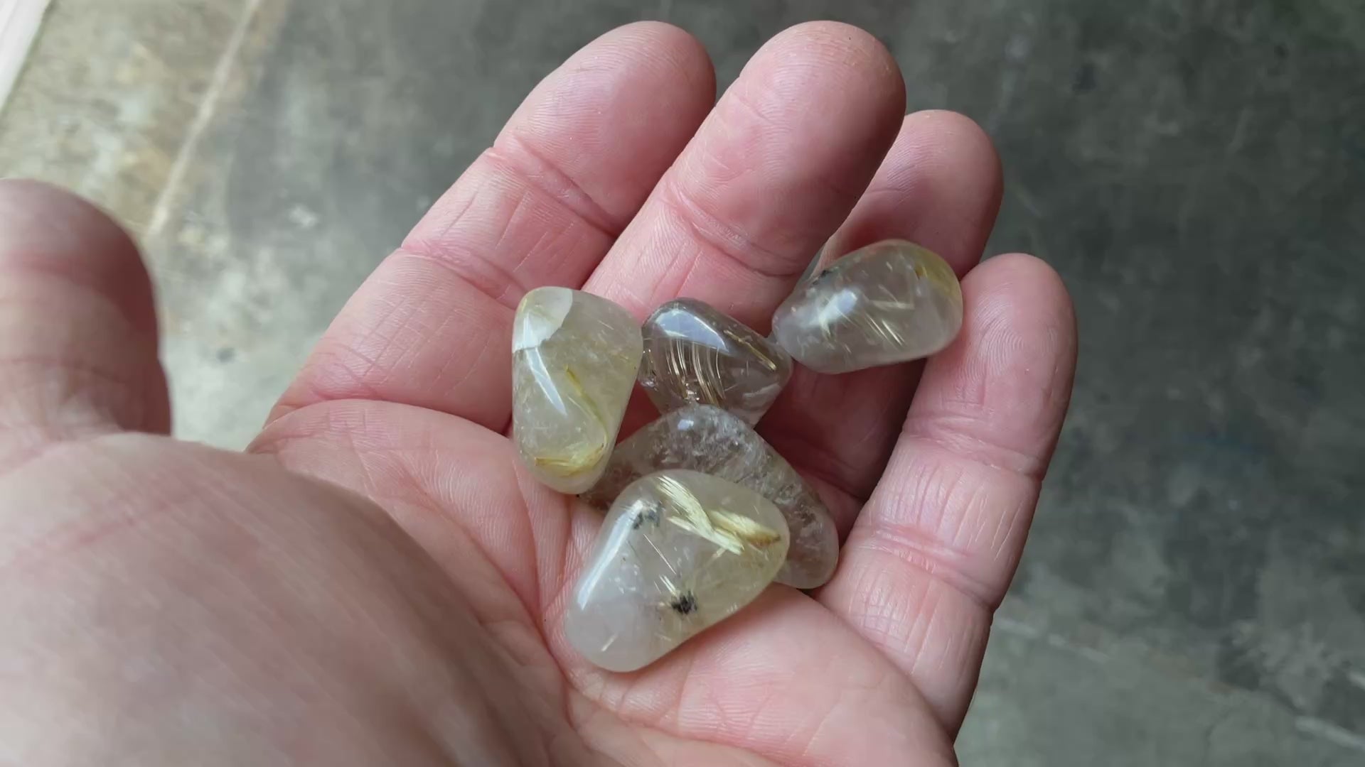 34g Golden Rutile Tumbled Group 1