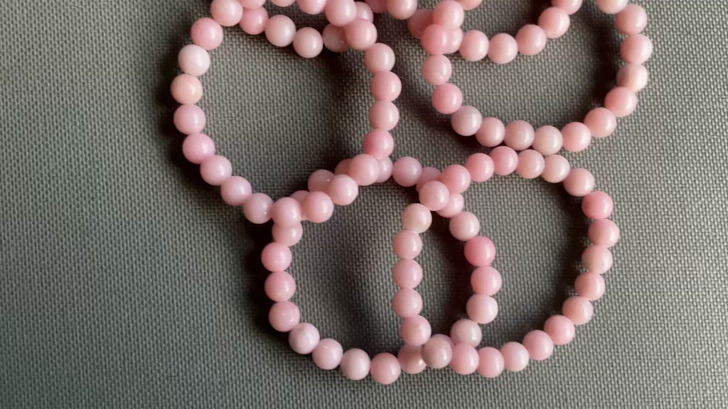 Mexican Pink Opal 8mm Bead Bracelet