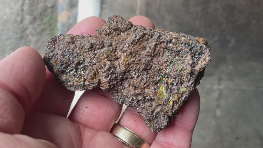 88g Iridescent Goethite/Limonite with Selenite Crystals Specimen 6B