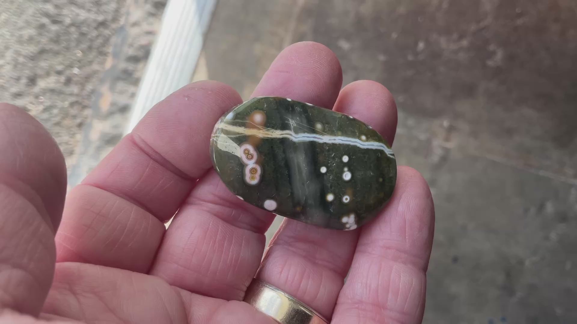 20g 8th Vein Ocean Jasper Palmstone 1A