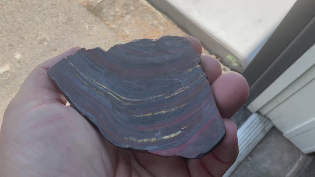 96g Western Australian Tiger Iron Polished Slab A