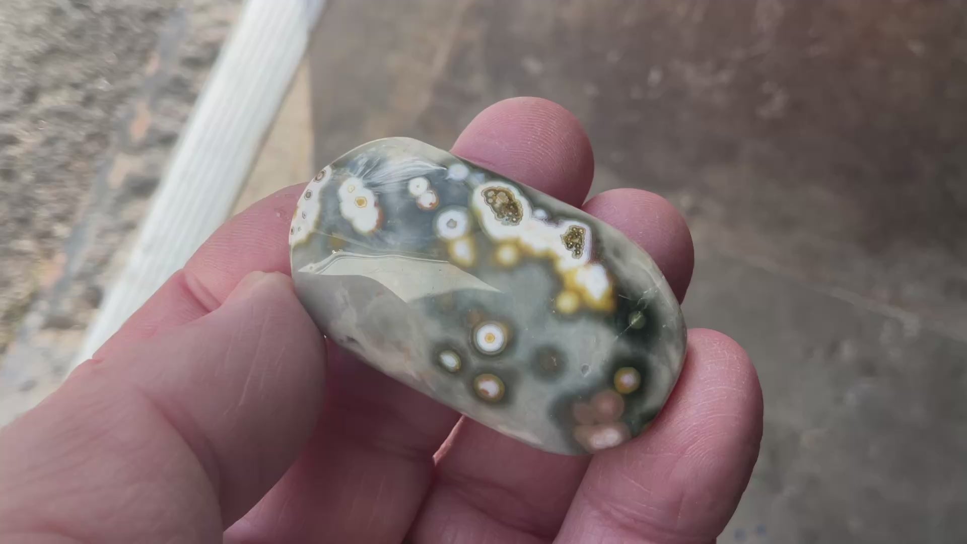 28g 8th Vein Ocean Jasper Palmstone 1B