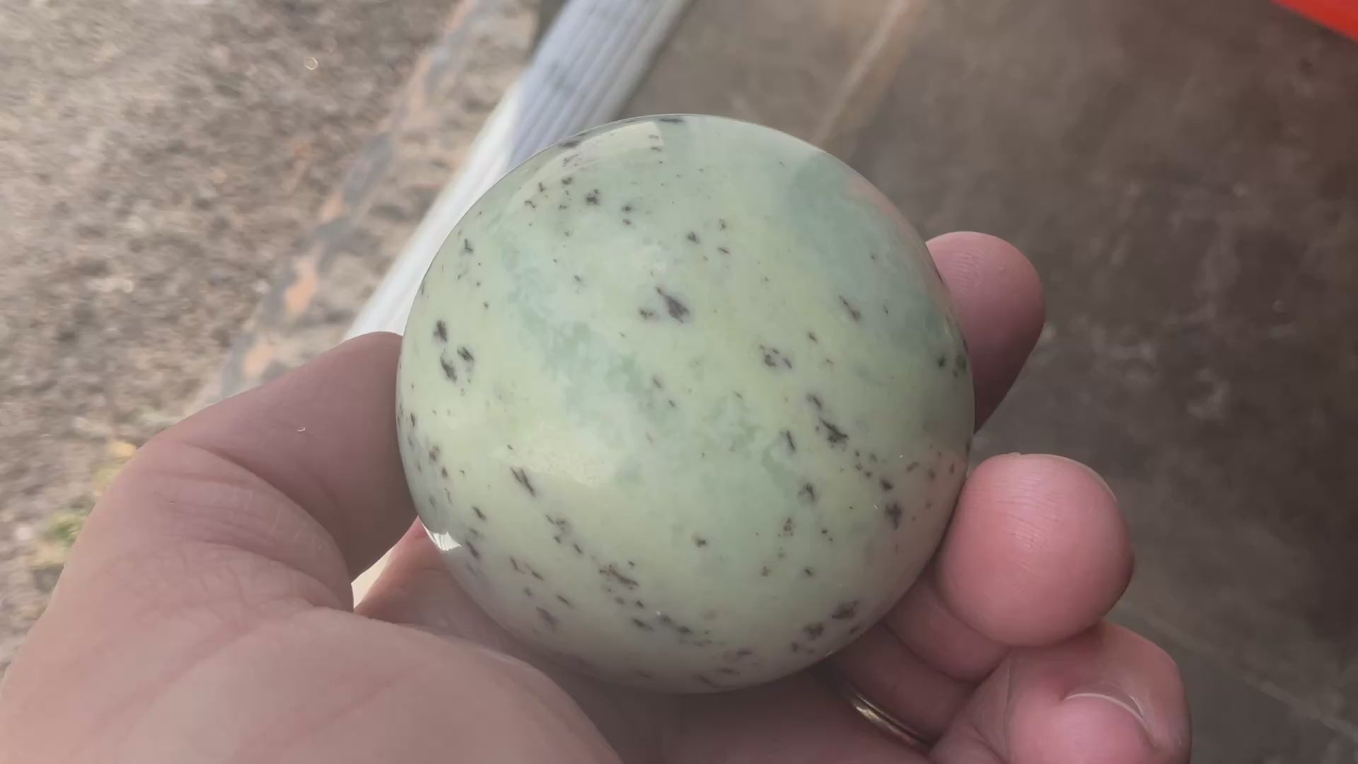 266g Chinese Dendritic Jasper/Siltstone Sphere A