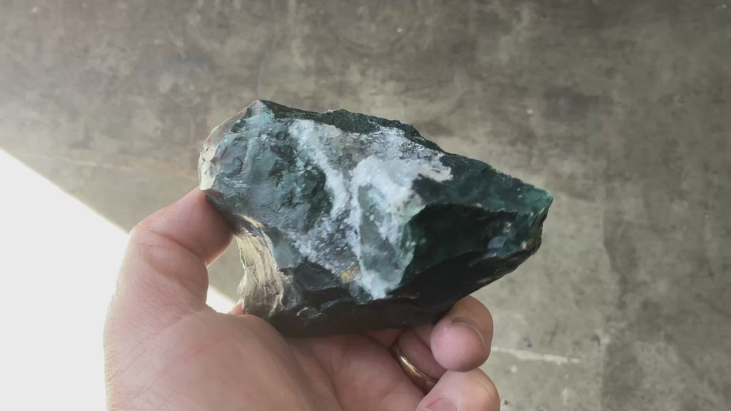 296g Indian Bloodstone with Quartz Vug