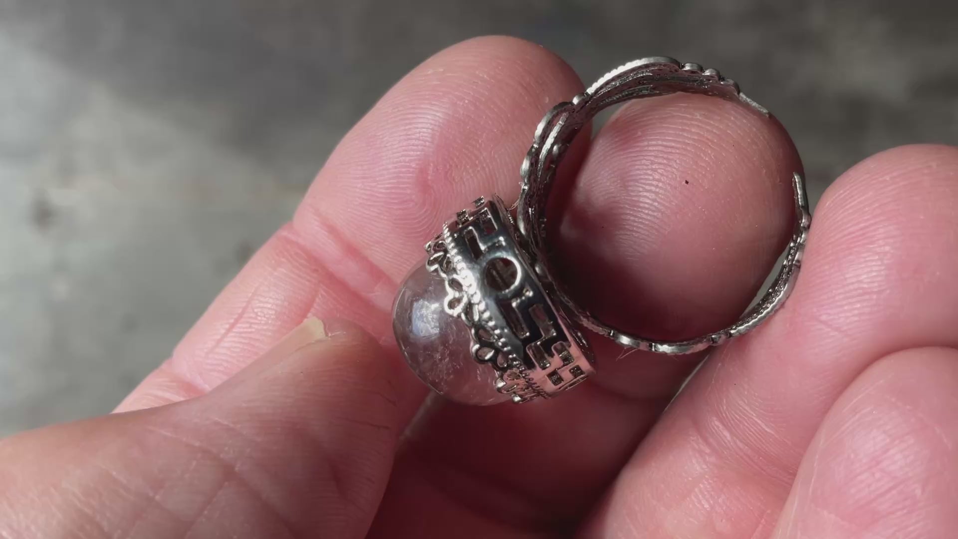 6g Lodelite Cabochon in Antique Style Ring Setting B