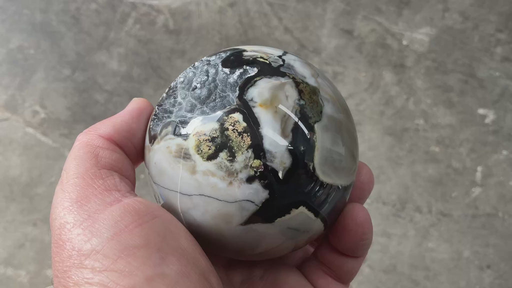 654g Volcano Agate Sphere 2C