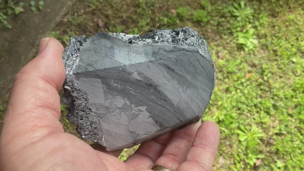 576g Stibnite with White Baryte Specimen